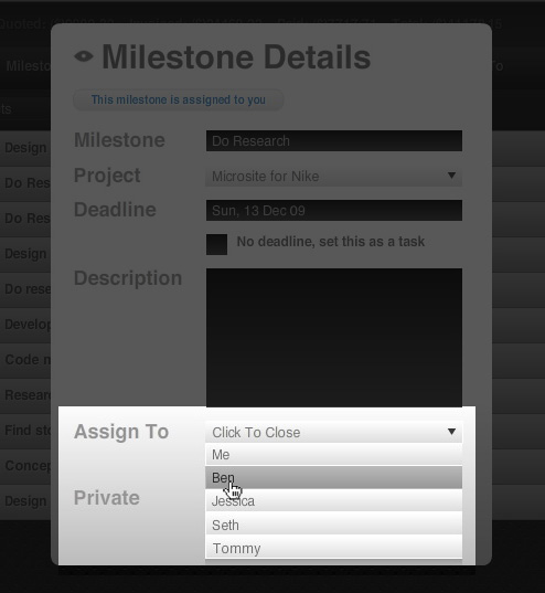 Assign tasks and milestones